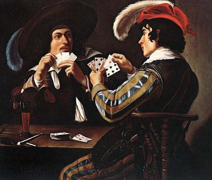 Theodoor Rombouts The Card Players Norge oil painting art